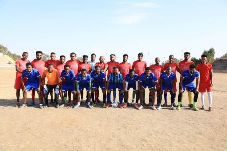   The football match among the Public Universities in Tigray taken place as per the schedule in Arid Stadium MU today March 6/2024.