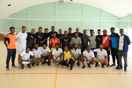 The volleyball match among the Public Universities in Tigray continued in the afternoon. Result;-